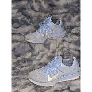 Nike Zoom Running Shoes Men's Size 8.5 Light Blue Athletic Sneakers